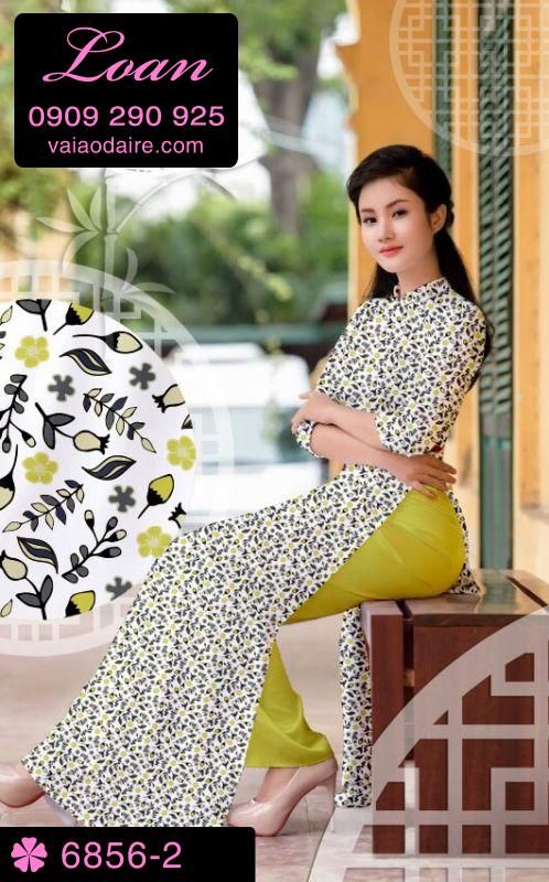 Vải áo dài hoa nhí