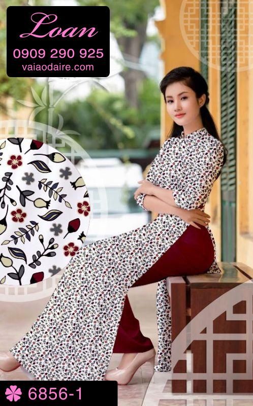 Vải áo dài hoa nhí