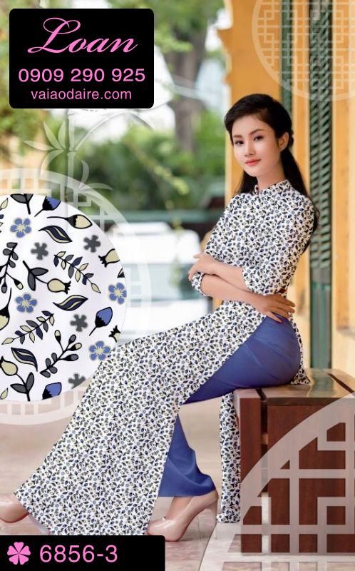 Vải áo dài hoa nhí