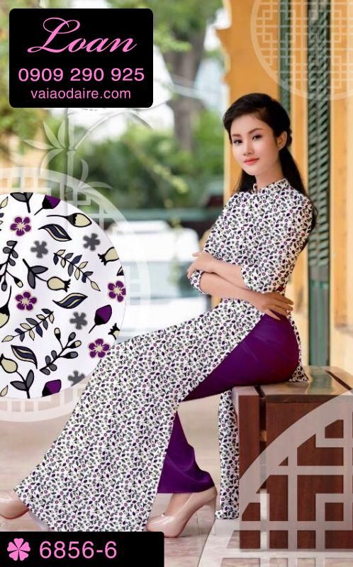 Vải áo dài hoa nhí