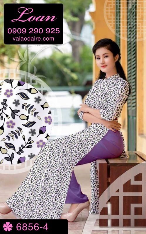 Vải áo dài hoa nhí