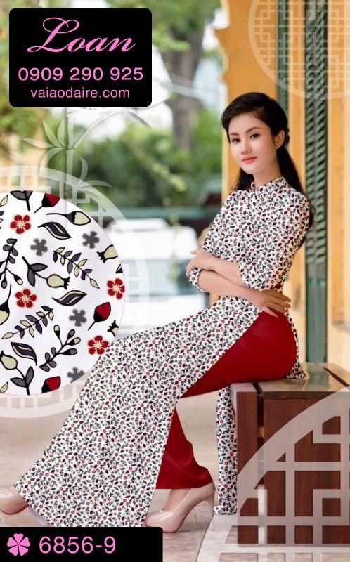 Vải áo dài hoa nhí