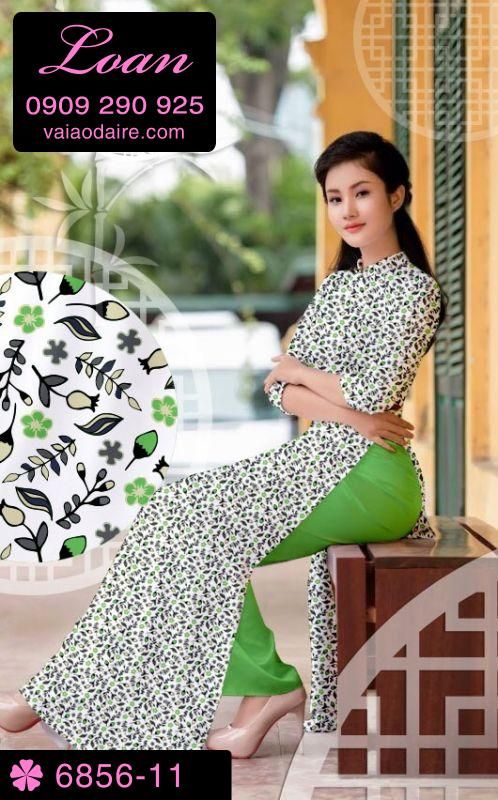 Vải áo dài hoa nhí
