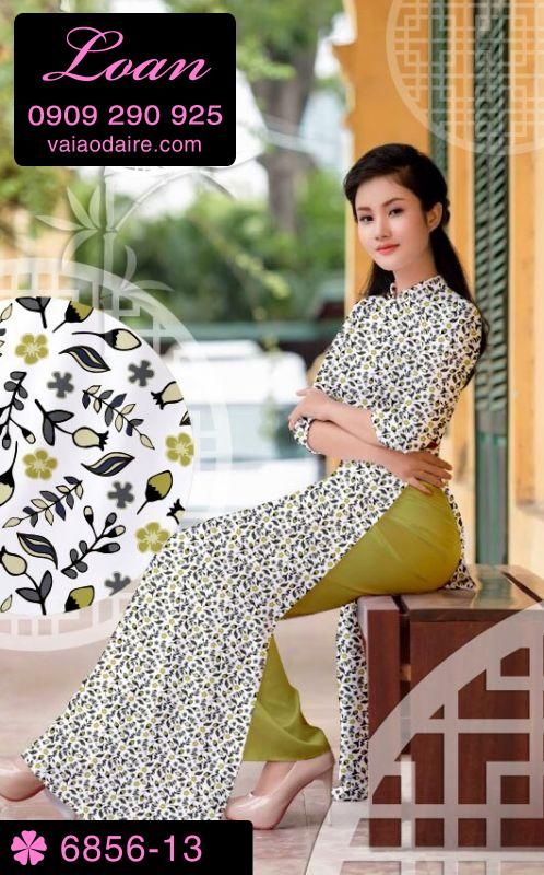 Vải áo dài hoa nhí