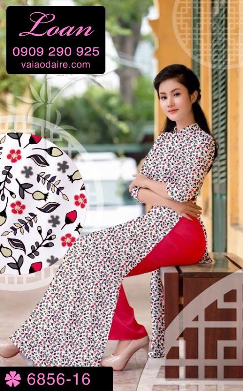 Vải áo dài hoa nhí