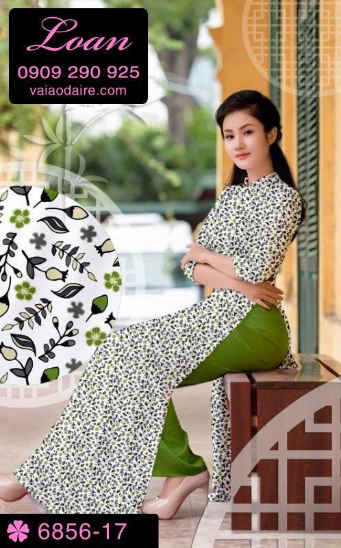 Vải áo dài hoa nhí