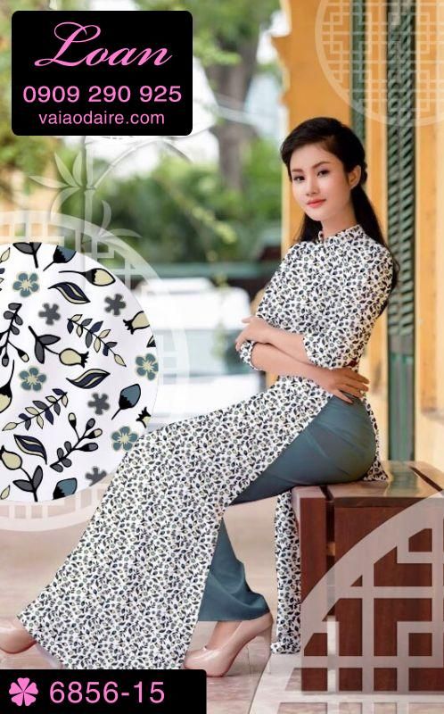 Vải áo dài hoa nhí