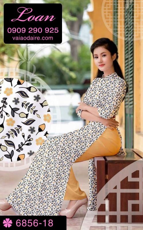 Vải áo dài hoa nhí