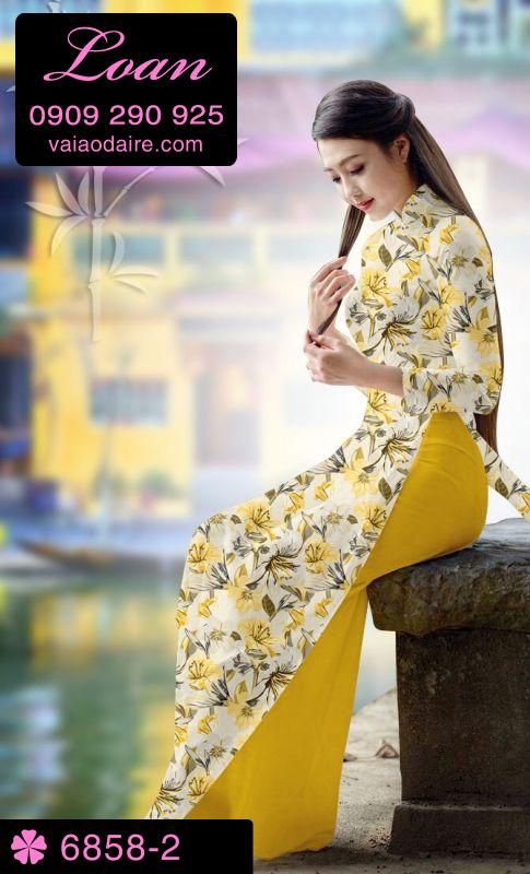 Vải áo dài hoa nhí