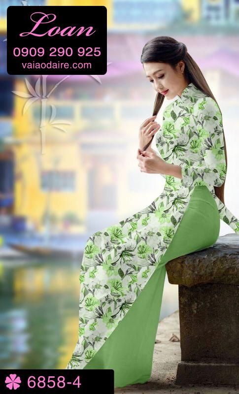 Vải áo dài hoa nhí