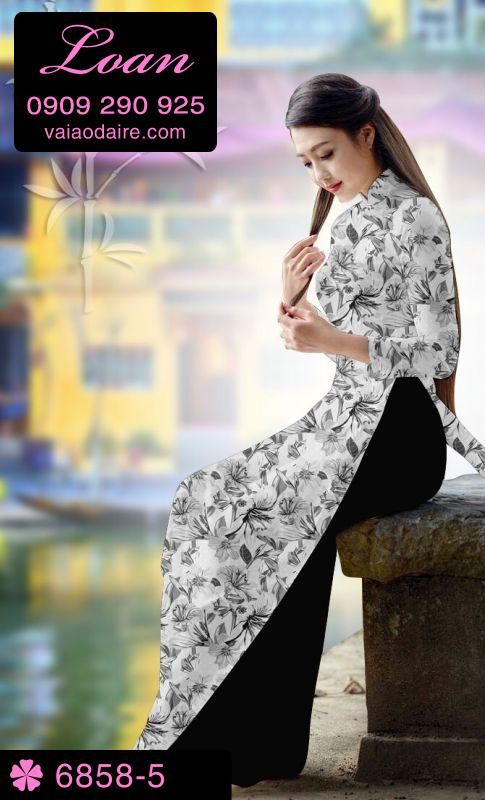 Vải áo dài hoa nhí