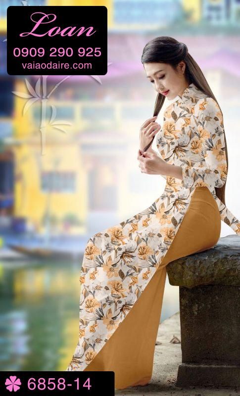 Vải áo dài hoa nhí