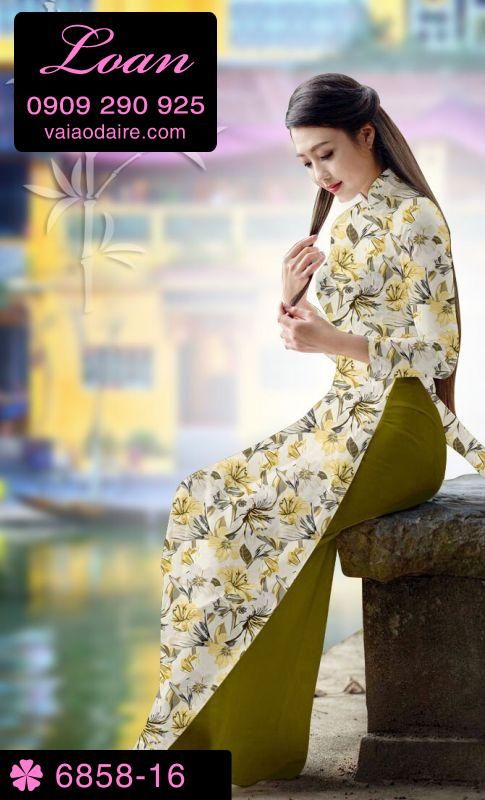 Vải áo dài hoa nhí