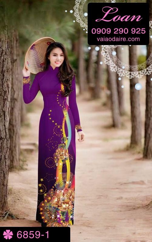 Vải áo dài hoa văn lấp lánh