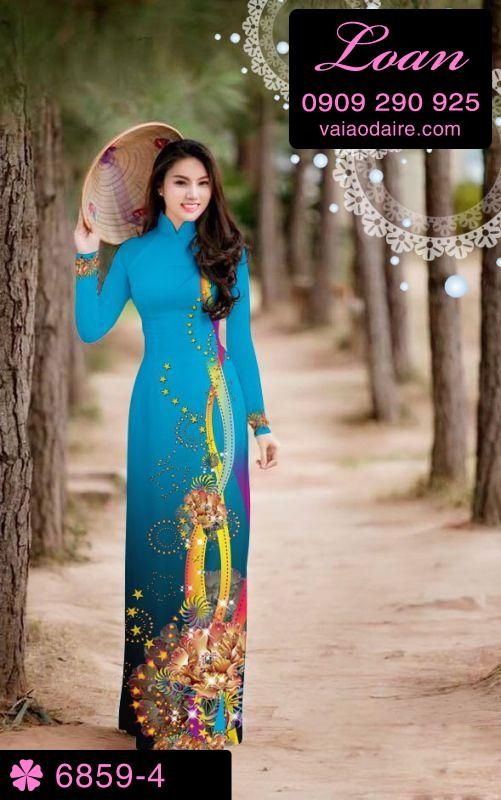 Vải áo dài hoa văn lấp lánh
