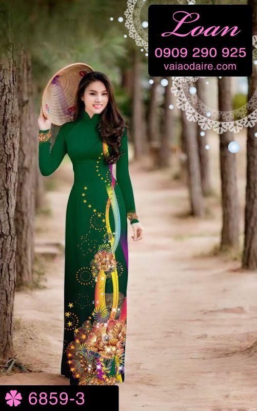 Vải áo dài hoa văn lấp lánh