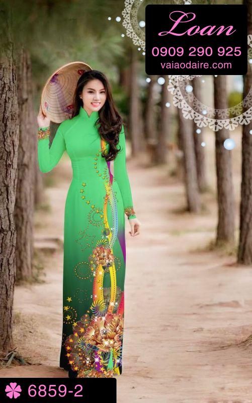 Vải áo dài hoa văn lấp lánh