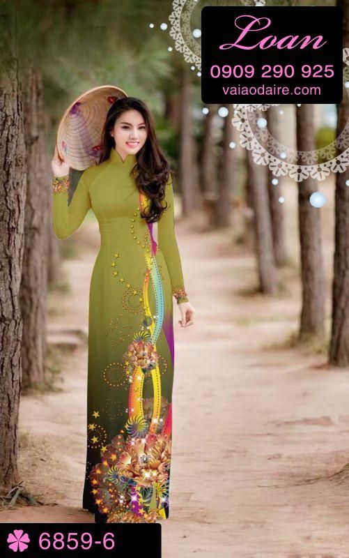 Vải áo dài hoa văn lấp lánh