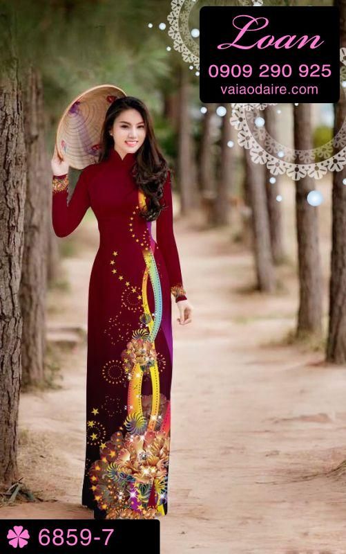 Vải áo dài hoa văn lấp lánh