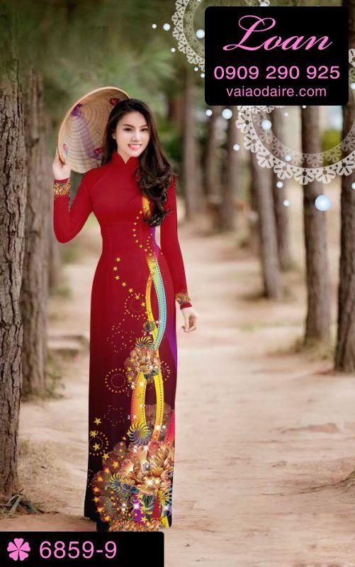 Vải áo dài hoa văn lấp lánh