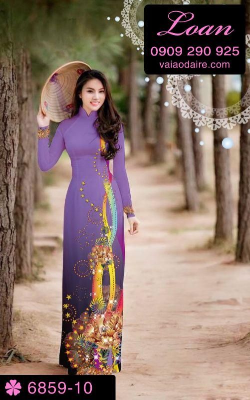 Vải áo dài hoa văn lấp lánh