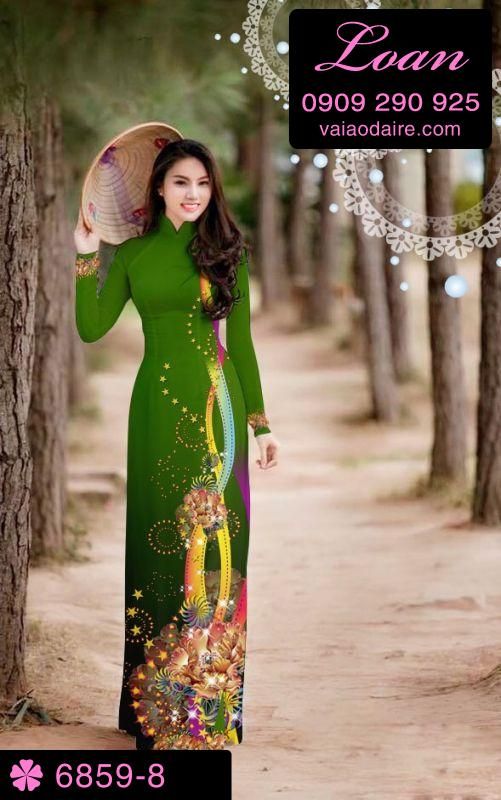 Vải áo dài hoa văn lấp lánh