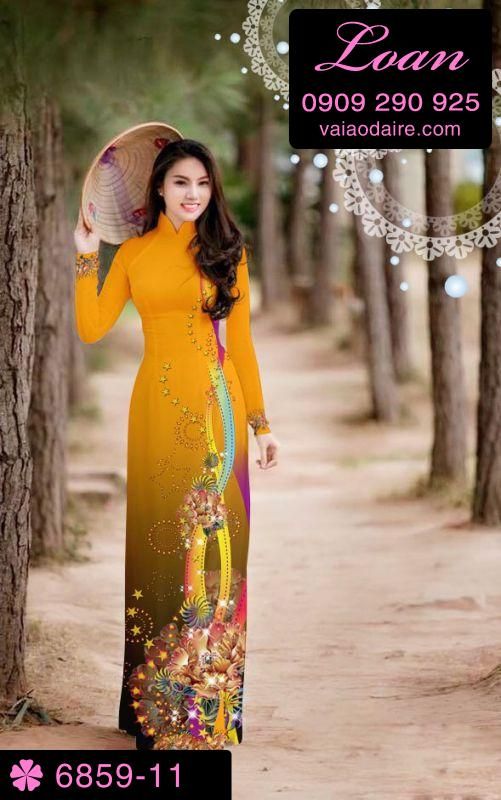 Vải áo dài hoa văn lấp lánh