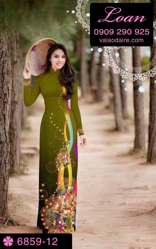 Vải áo dài hoa văn lấp lánh