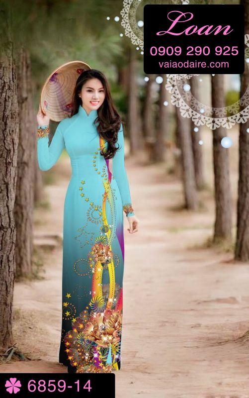 Vải áo dài hoa văn lấp lánh