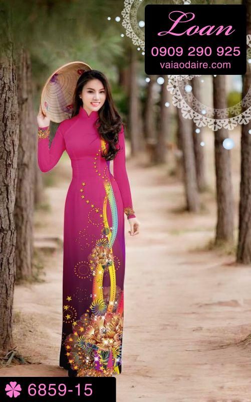 Vải áo dài hoa văn lấp lánh