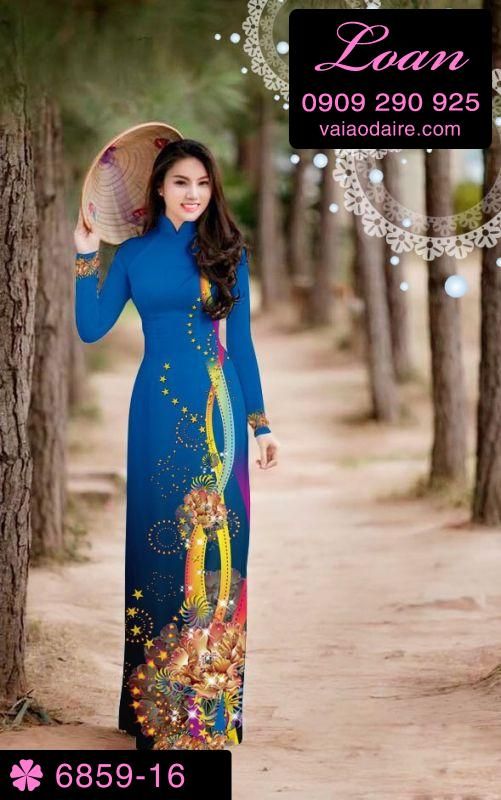 Vải áo dài hoa văn lấp lánh
