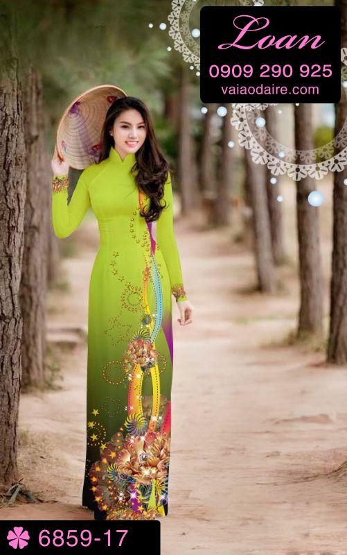 Vải áo dài hoa văn lấp lánh