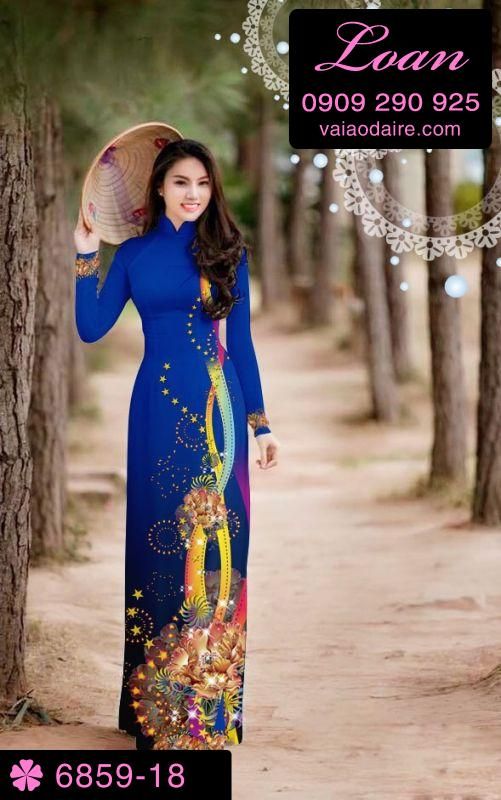 Vải áo dài hoa văn lấp lánh