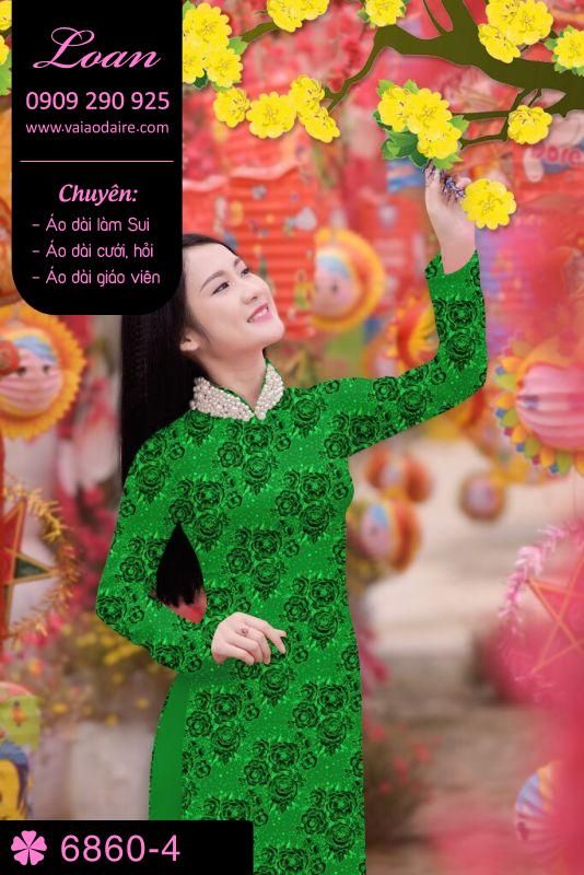 Vải áo dài hoa nhí