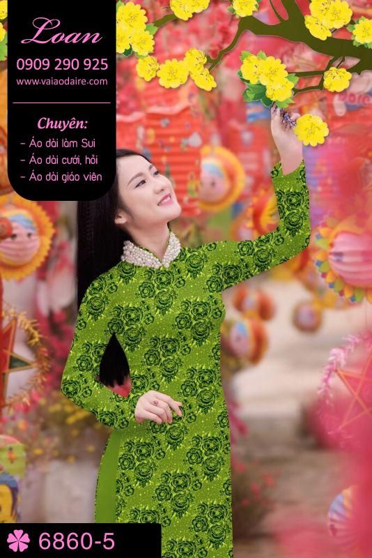Vải áo dài hoa nhí