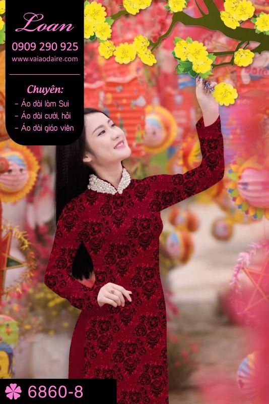 Vải áo dài hoa nhí