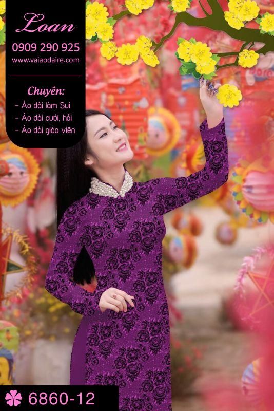 Vải áo dài hoa nhí