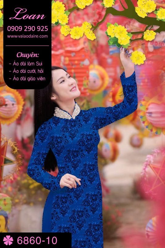 Vải áo dài hoa nhí