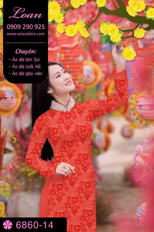Vải áo dài hoa nhí