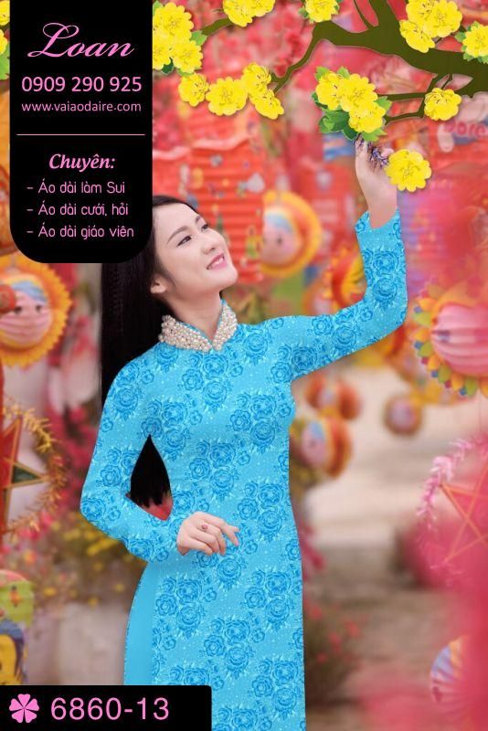 Vải áo dài hoa nhí