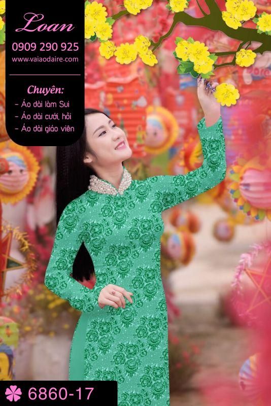 Vải áo dài hoa nhí