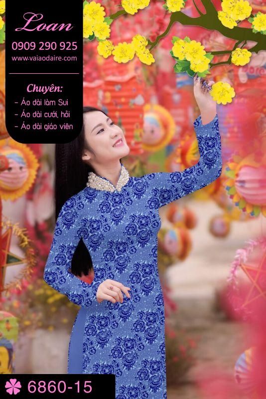 Vải áo dài hoa nhí