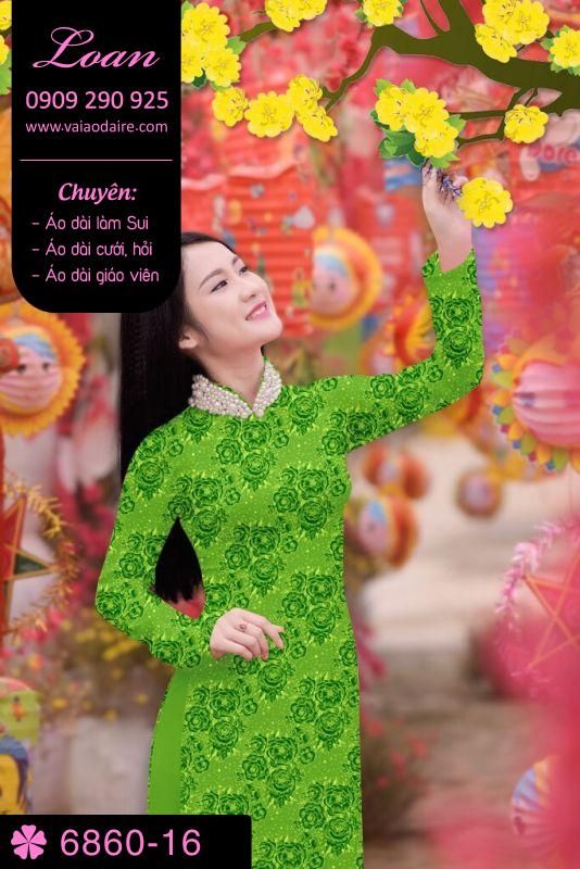 Vải áo dài hoa nhí