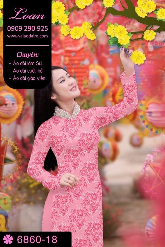 Vải áo dài hoa nhí