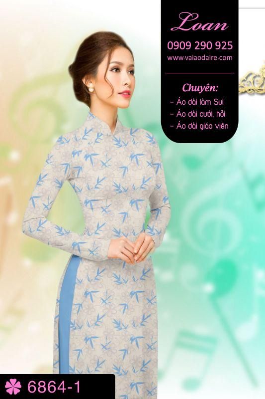 Vải áo dài hoa nhí