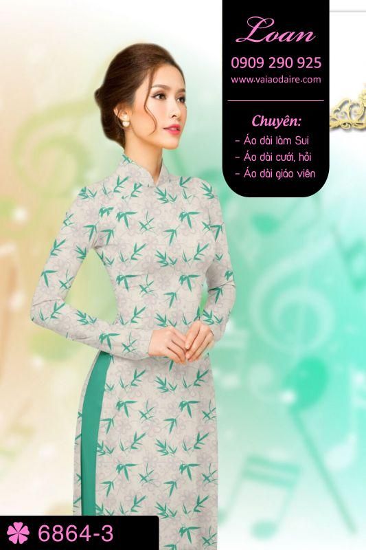 Vải áo dài hoa nhí