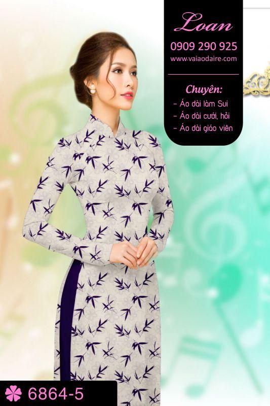 Vải áo dài hoa nhí