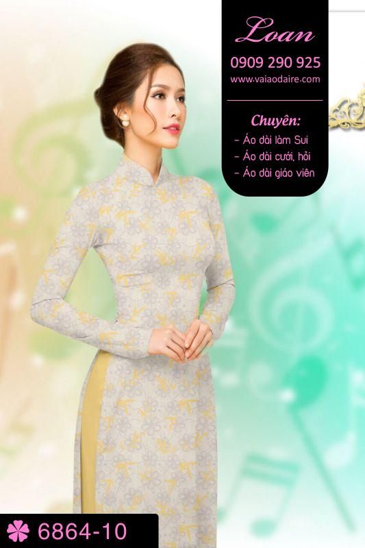 Vải áo dài hoa nhí