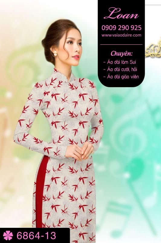 Vải áo dài hoa nhí