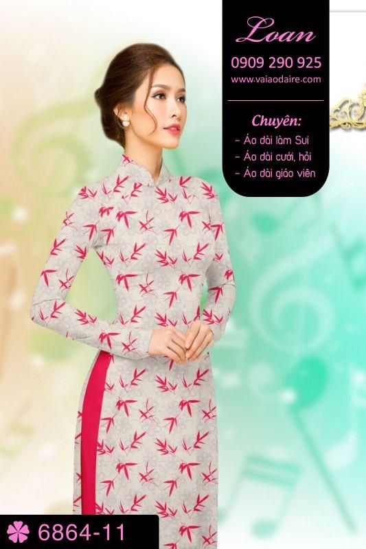 Vải áo dài hoa nhí